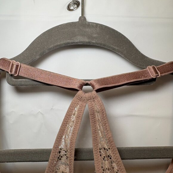 Victoria’s Secret mauve perfect shape bra front clasp lace back size 32DD - Picture 6 of 9